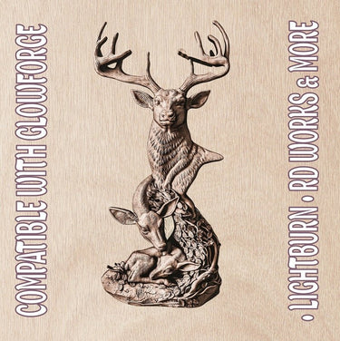 DEERS 3d illusion & laser-ready file 3DWave.us